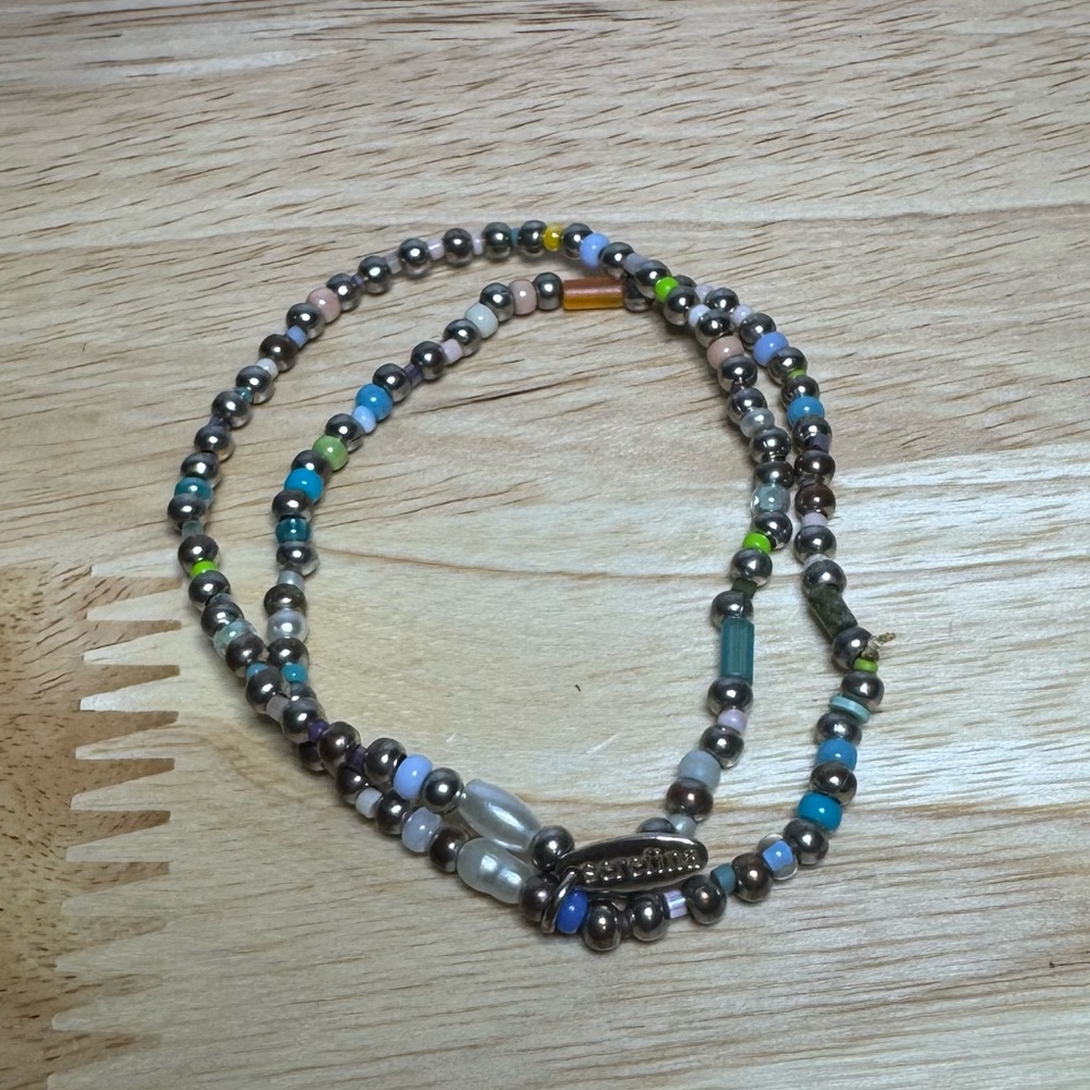 Serefina Womens Beaded Double Bracelet Multicolor Artisan Minimalist Festival